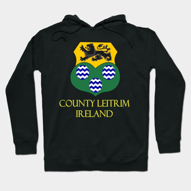 County Leitrim, Ireland - Coat of Arms Hoodie by Naves